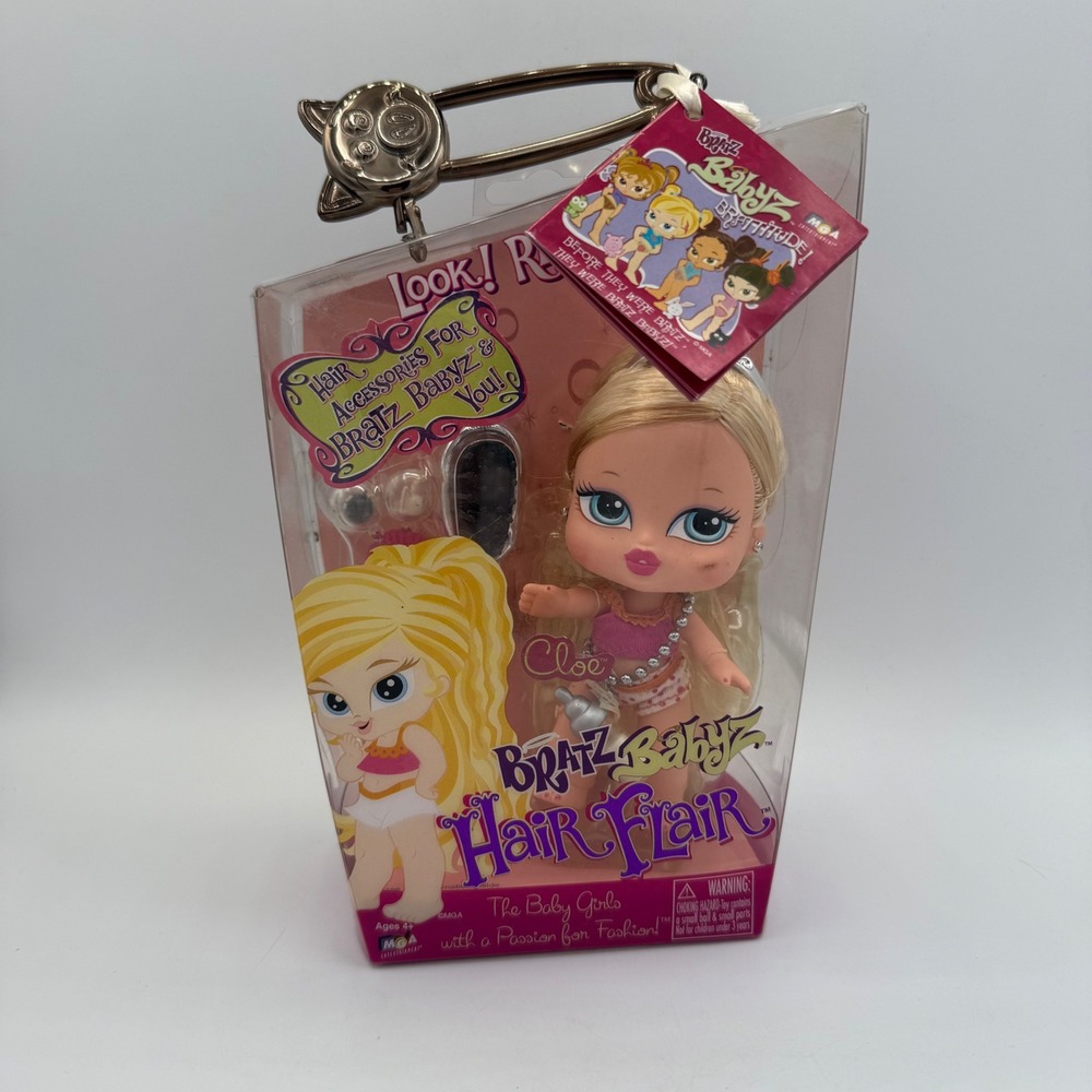Bratz Babyz Hair Flair Cloe Doll NIB Baby Girls Fashion Toy MGA 2000's Y2K